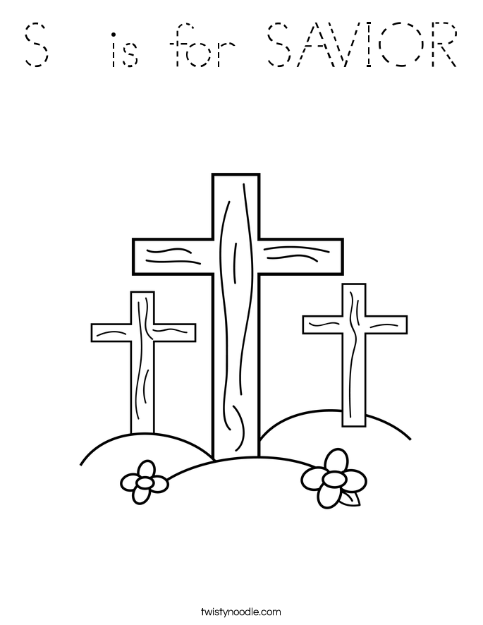 S  is for SAVIOR Coloring Page