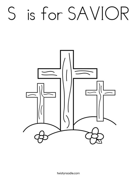 Crosses on a Hill Coloring Page