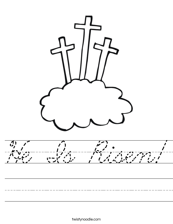 He Is Risen! Worksheet