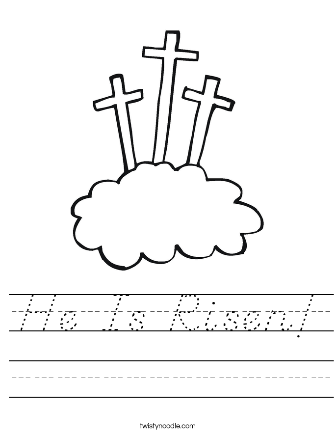 He Is Risen! Worksheet