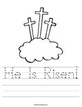 He Is Risen! Worksheet