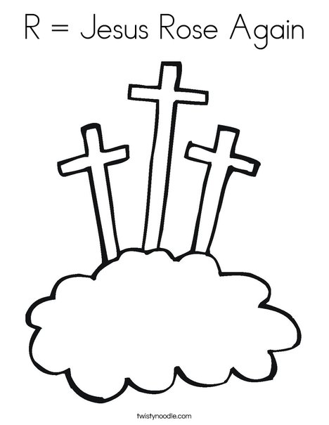 christ on the cross coloring pages