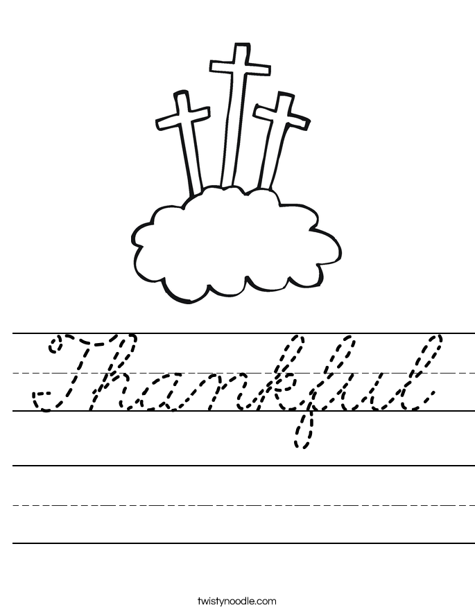 Thankful Worksheet