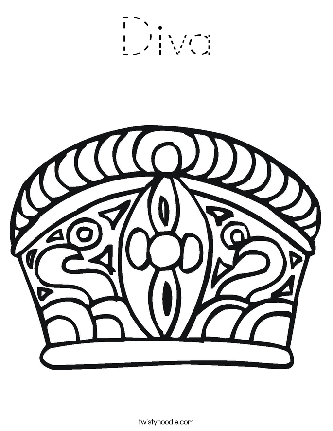 Diva Coloring Page
