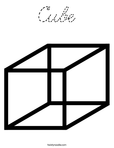 Cube Coloring Page