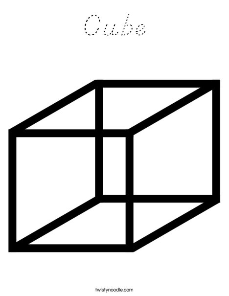 Cube Coloring Page