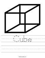 Cube Handwriting Sheet