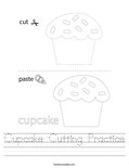 Cupcake Cutting Practice Worksheet