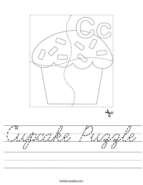 Cupcake Puzzle Worksheet