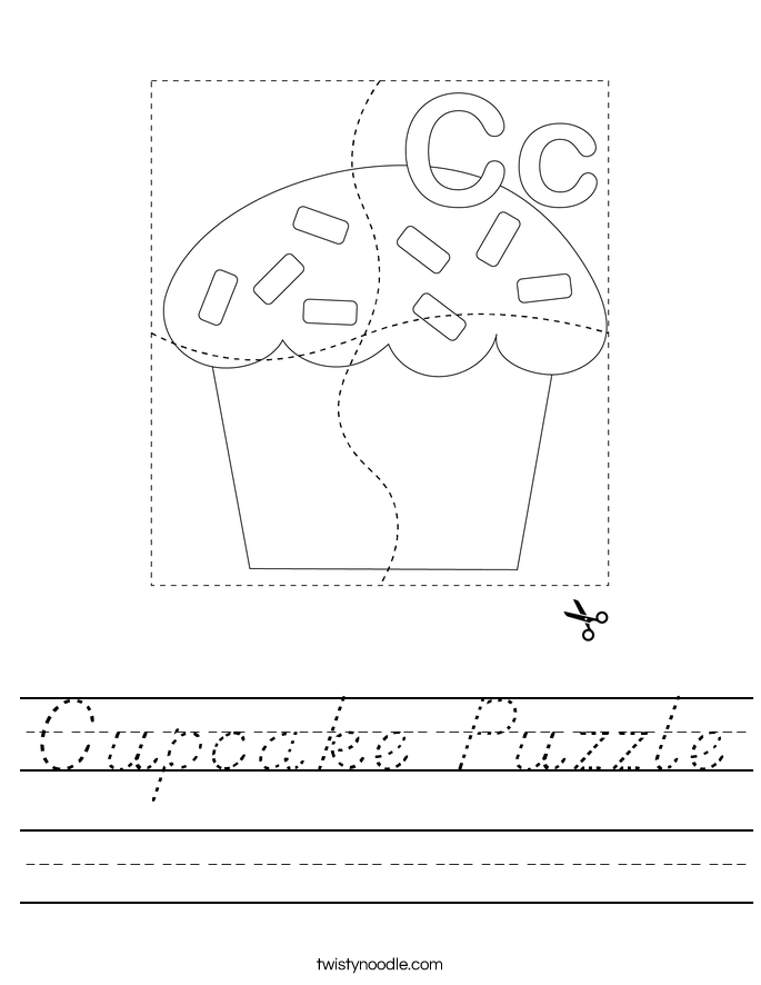 Cupcake Puzzle Worksheet