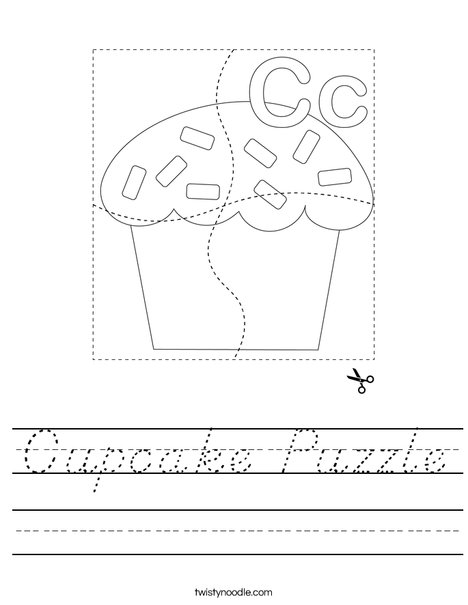Cupcake Puzzle Worksheet