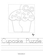 Cupcake Puzzle Handwriting Sheet