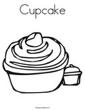 Cupcake Coloring Page