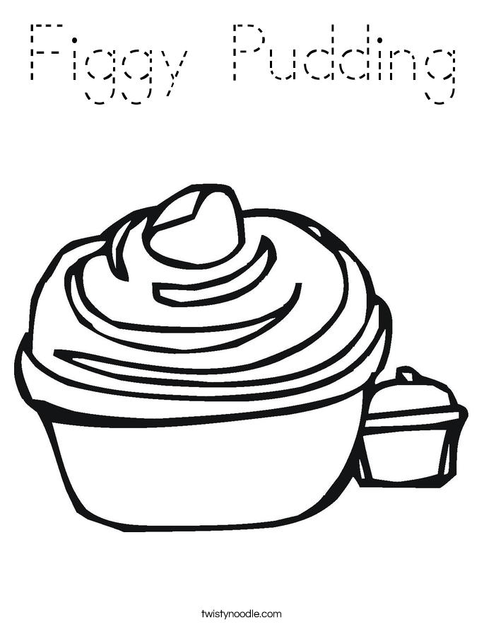 Figgy Pudding Coloring Page