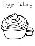 Figgy Pudding Coloring Page