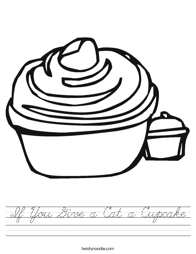 If You Give a Cat a Cupcake Worksheet
