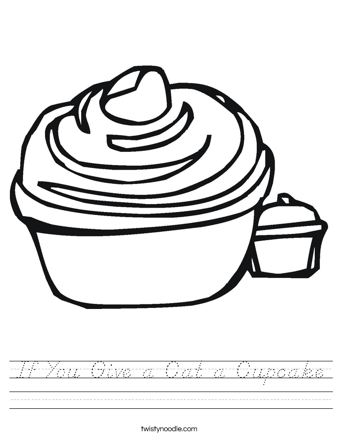 If You Give a Cat a Cupcake Worksheet