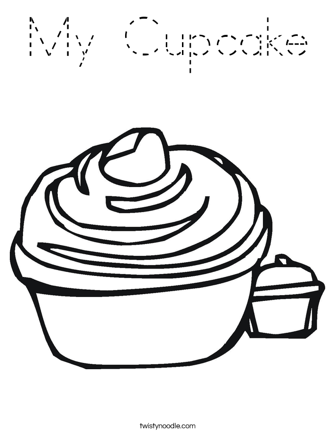 My Cupcake Coloring Page