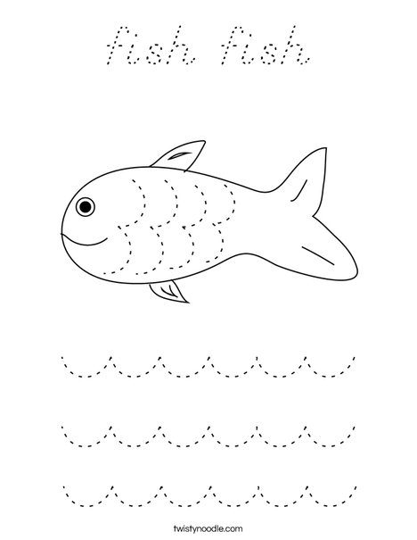 Curved Line Practice Coloring Page