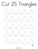 Cut 25 Triangles Coloring Page