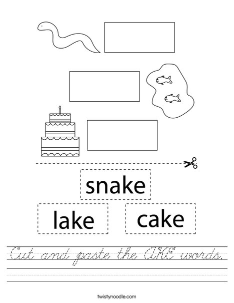 Cut and paste the AKE Words Worksheet