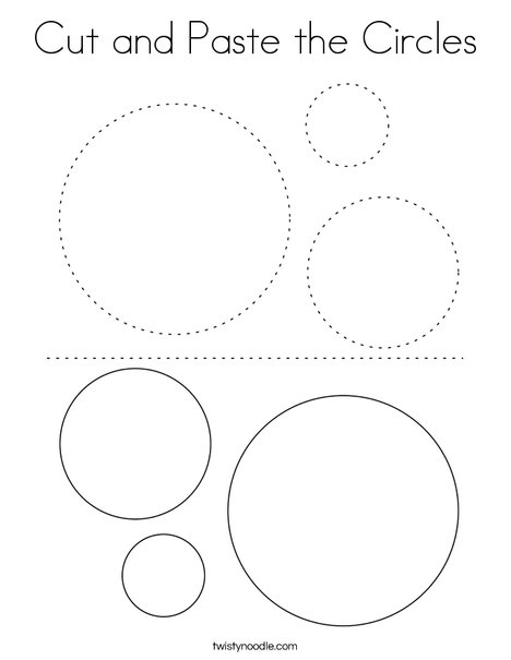 Cut and Paste the Circles Coloring Page