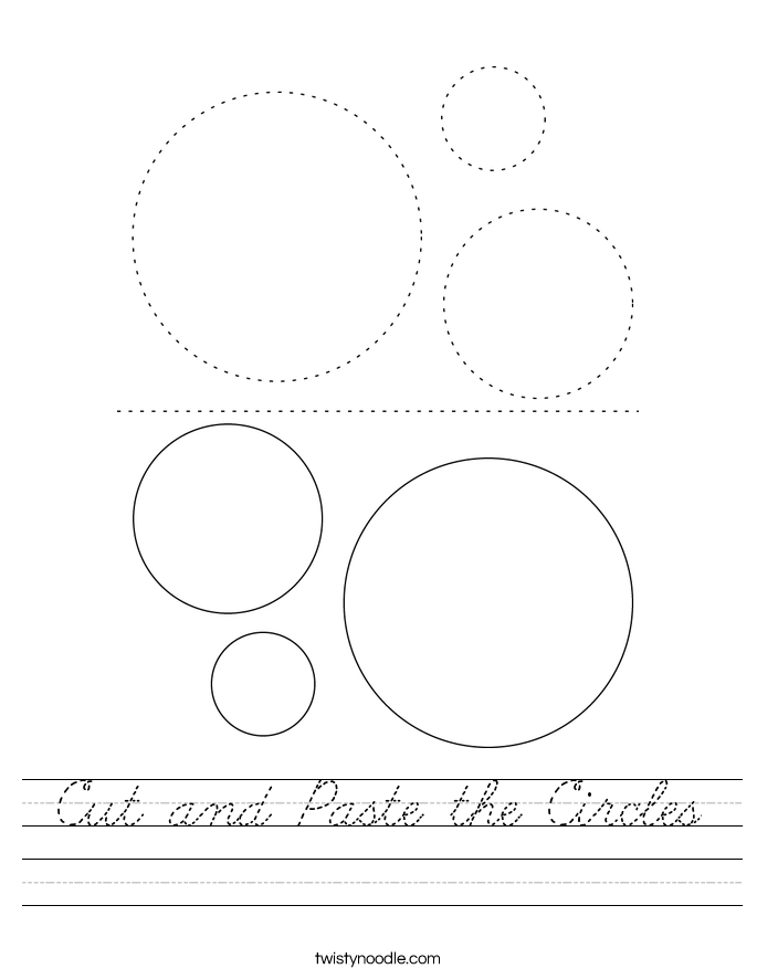 Cut and Paste the Circles Worksheet