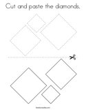 Cut and paste the diamonds Coloring Page