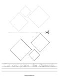 Cut and paste the diamonds. Worksheet