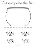 Cut and paste the fish Coloring Page