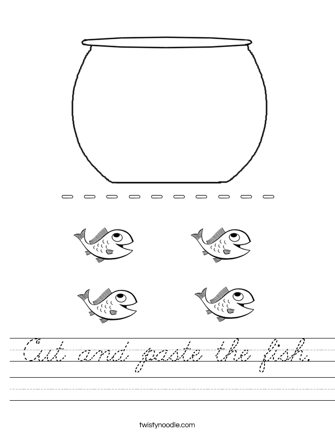 Cut and paste the fish. Worksheet