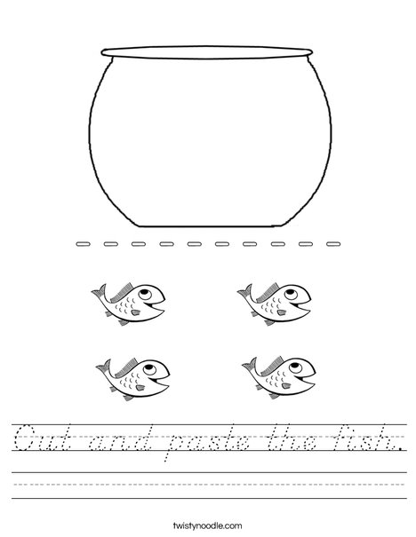 Cut and paste the fish.  Worksheet