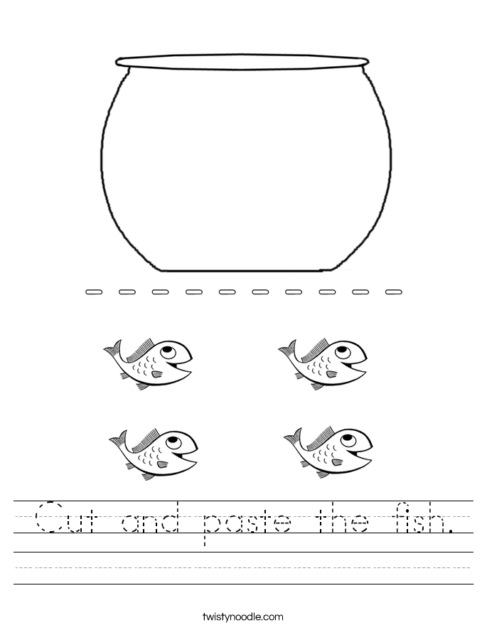 Cut and paste the fish. Worksheet