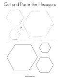 Cut and Paste the Hexagons Coloring Page