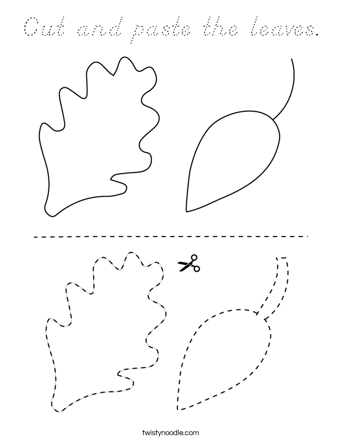 Cut and paste the leaves. Coloring Page