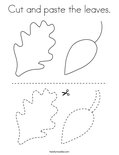 Cut and paste the leaves. Coloring Page