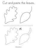 Cut and paste the leaves Coloring Page