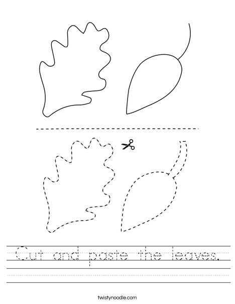 Cut and paste the leaves. Worksheet