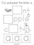 Cut and paste the letter a. Coloring Page