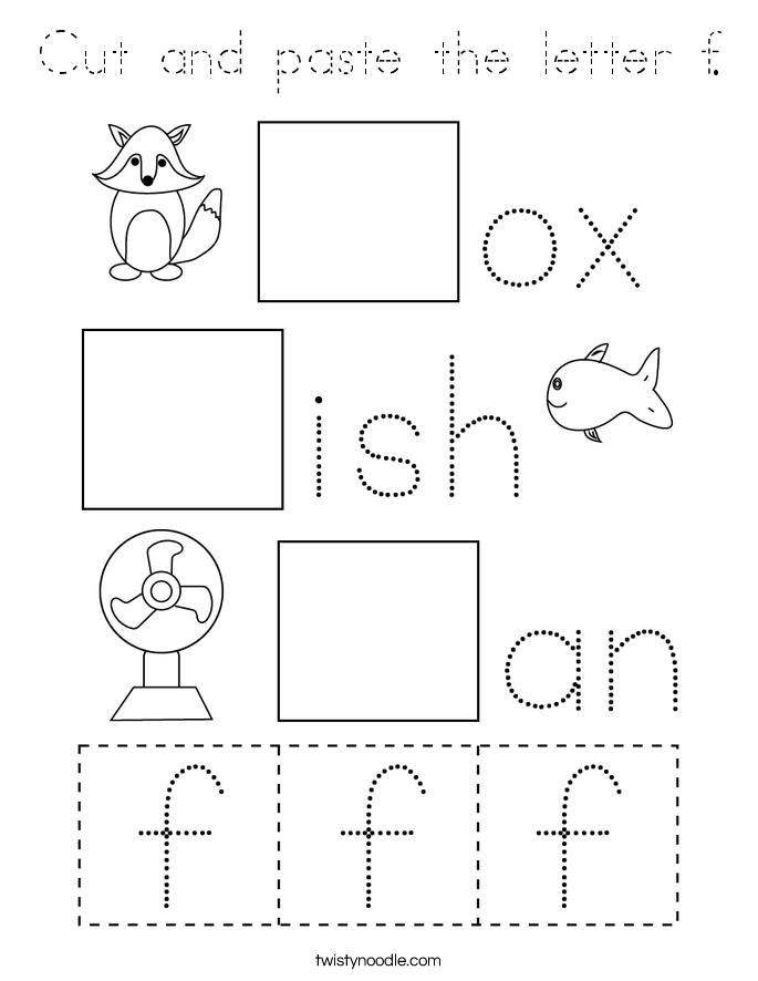 Cut and paste the letter f. Coloring Page