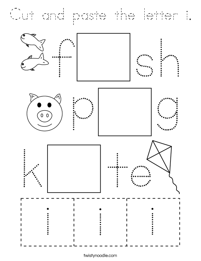 Cut and paste the letter i. Coloring Page