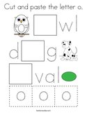 Cut and paste the letter o Coloring Page