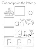 Cut and paste the letter p Coloring Page