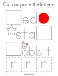 Cut and paste the letter r. Coloring Page