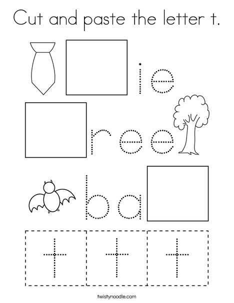 Cut and paste the letter t Coloring Page - Twisty Noodle cut-and-paste-the-letter-t-coloring-page-twisty-noodle