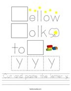 letter y worksheets twisty noodle