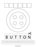 Cut and paste the letters B-U-T-T-O-N Handwriting Sheet