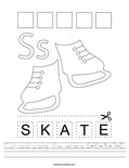 Cut and paste the letters S-K-A-T-E. Worksheet