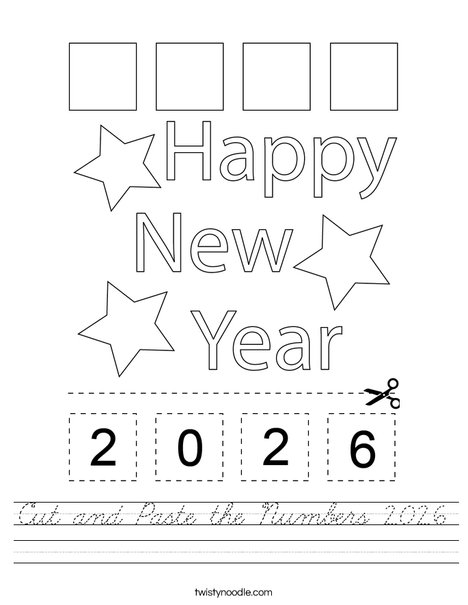 Cut and Paste the Numbers 2026 Worksheet