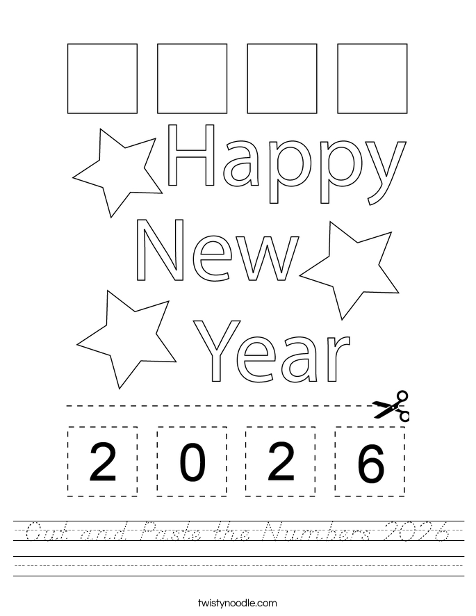 Cut and Paste the Numbers 2026 Worksheet